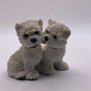 Highly Collectible West Highland Terrier Kissing Dogs Figurine
